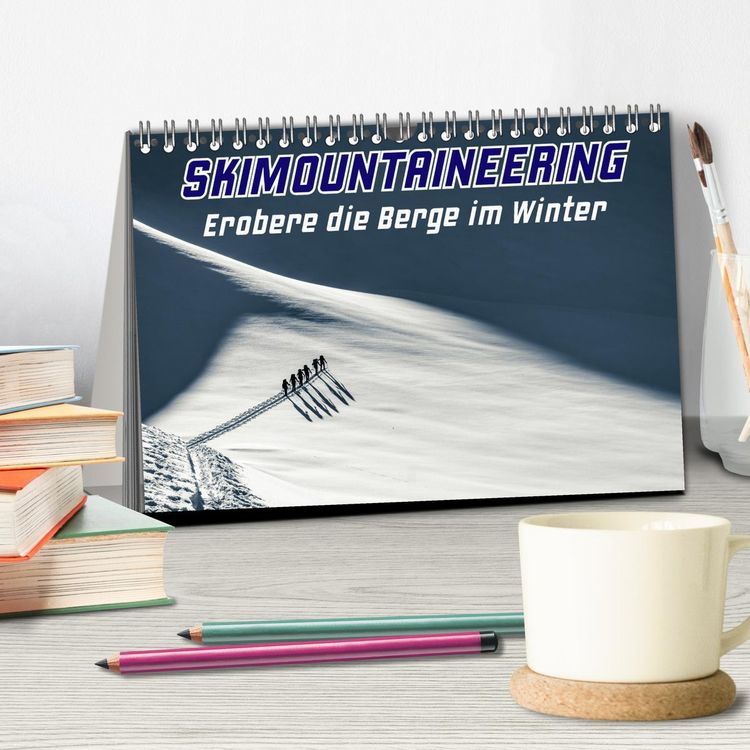 Produktbild: Skimountaineering - Erobere die Berge im Winter (Tischkalender 2026 DIN A5 quer), CALVENDO Monatskalender