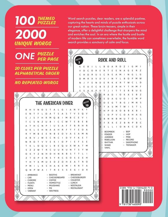 Produktbild: Nostalgic Word Search for Adults and Seniors (Large/Big Print)