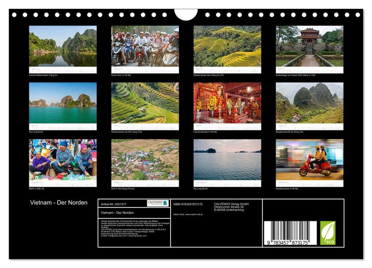 Produktbild: Vietnam - Der Norden (Wandkalender 2026 DIN A4 quer), CALVENDO Monatskalender