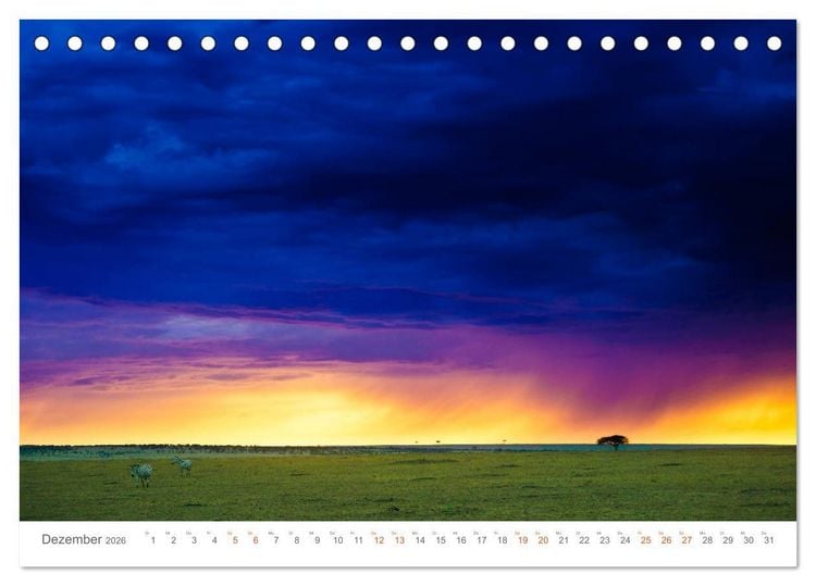 Produktbild: Safari Kenia (Tischkalender 2026 DIN A5 quer), CALVENDO Monatskalender