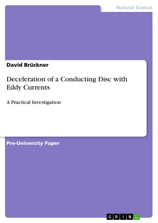 Produktbild: Deceleration of a Conducting Disc with Eddy Currents