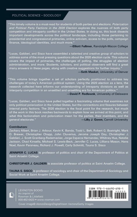 Produktbild: Polarization and Political Party Factions in the 2020 Election