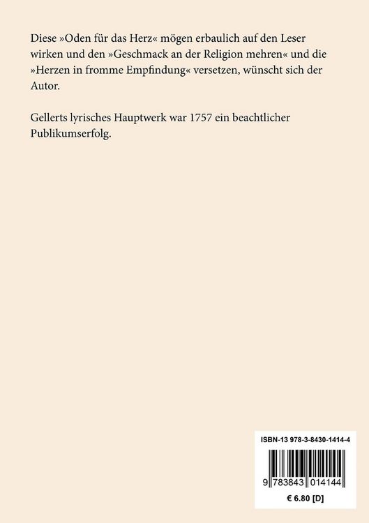 Produktbild: Geistliche Oden und Lieder