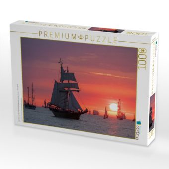 Produktbild: CALVENDO Puzzle Ein Motiv aus dem Kalender Windjammer auf der Ostsee im Abendlicht | 1000 Teile Lege-Gr&ouml;&szlig;e 64x48cm Foto-Puzzle f&uuml;r gl&uuml;ckliche Stunden