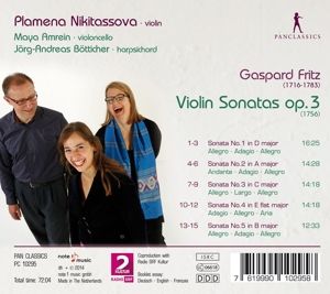 Produktbild: Gaspard Fritz: Violin Sonatas Op. 3,1-5