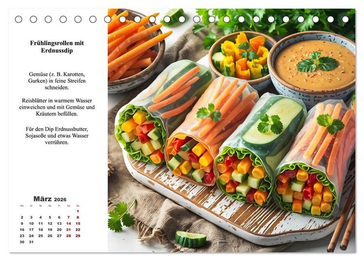 Produktbild: Green Delights - Ein Jahr voller veganer Gen&uuml;sse (Tischkalender 2026 DIN A5 quer), CALVENDO Monatskalender