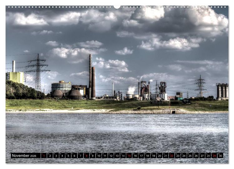 Produktbild: Duisburg am Rhein - R(h)einblicke (hochwertiger Premium Wandkalender 2026 DIN A2 quer), Kunstdruck in Hochglanz