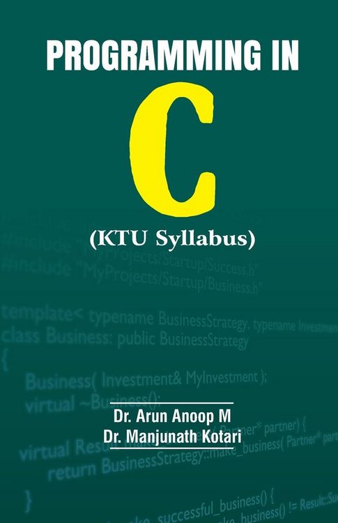 Produktbild: Programming in C(ktu Syllabus)
