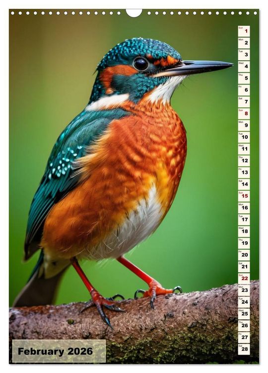 Produktbild: Colourful birds (Wall Calendar 2026 DIN A3 portrait), CALVENDO 12 Month Wall Calendar
