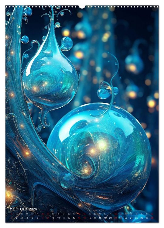 Produktbild: Lebendigs Glas (Wandkalender 2026 DIN A2 hoch), CALVENDO Monatskalender