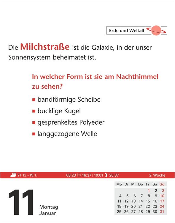 Produktbild: Duden Allgemeinbildung Tagesabrei&szlig;kalender 2027 - Wissen und Quizzen
