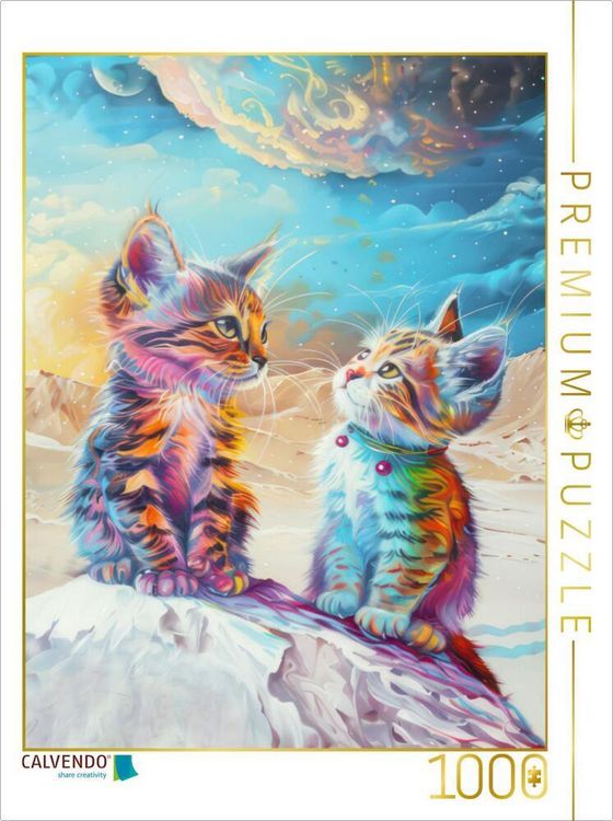 Produktbild: CALVENDO Puzzle Katzenwelt | 1000 Teile Lege-Gr&ouml;&szlig;e 64x48cm Foto-Puzzle f&uuml;r gl&uuml;ckliche Stunden