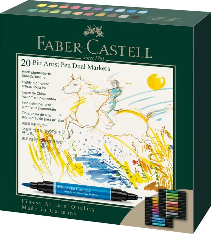Produktbild: Faber-Castell Tuschestifte Pitt Artist Pen Dual Markers, 20er Set