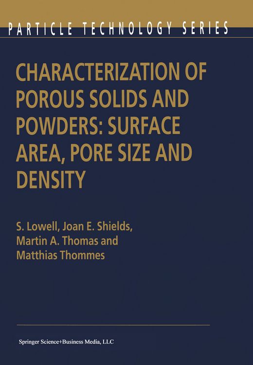 Produktbild: Characterization of Porous Solids and Powders: Surface Area, Pore Size and Density