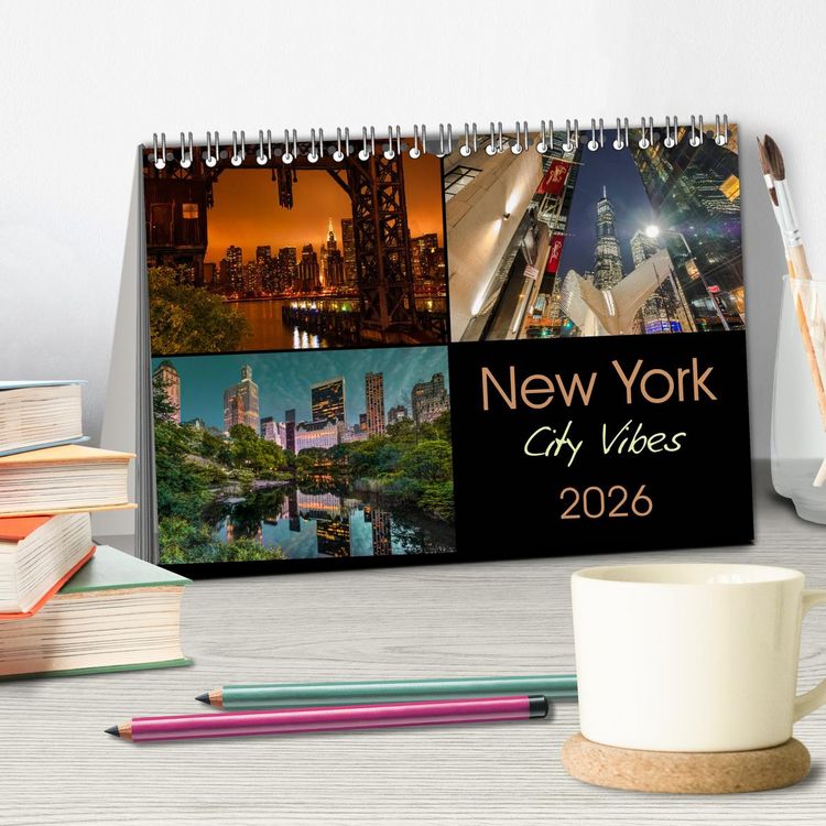 Produktbild: New York City Vibes (Tischkalender 2026 DIN A5 quer), CALVENDO Monatskalender