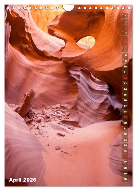 Produktbild: ARIZONA UND UTAH Rote Felsen (Wandkalender 2026 DIN A4 hoch), CALVENDO Monatskalender