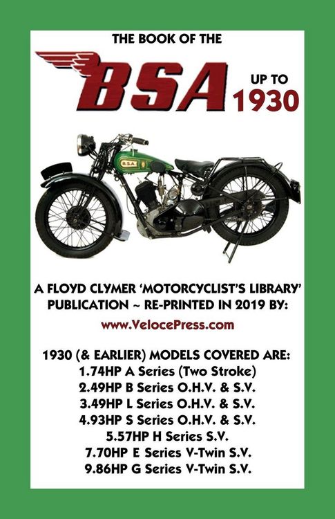 Produktbild: BOOK OF THE BSA UP TO 1930