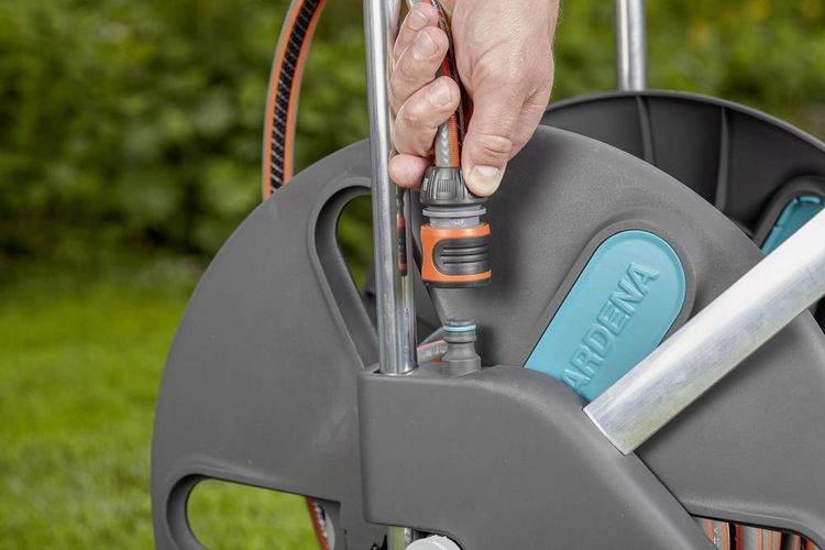 Produktbild: GARDENA 18520-20 Schlauchwagen CleverRoll L Easy Schlauchwagen 1 St. Grau, T&uuml;rkis, Orange