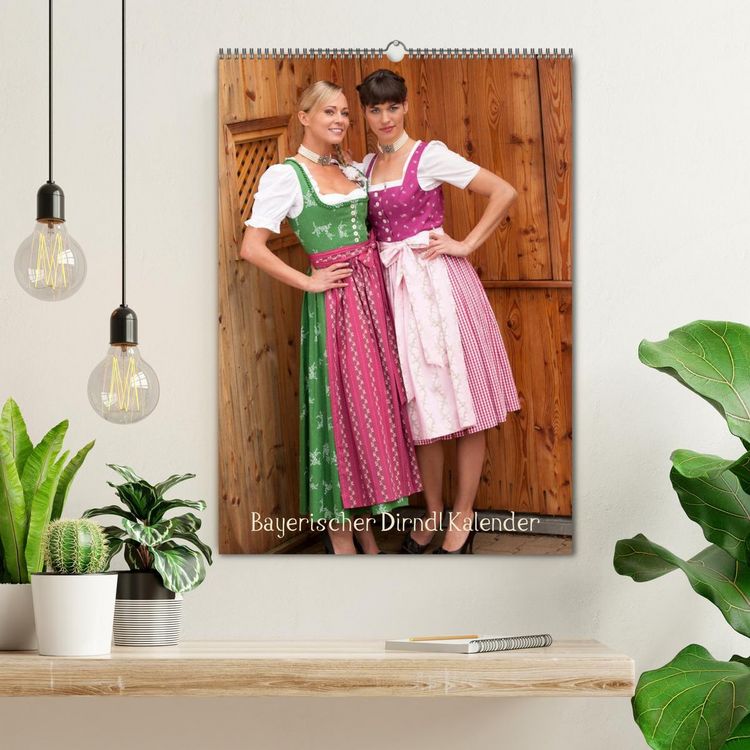 Produktbild: Bayerischer Dirndlkalender (Wandkalender 2026 DIN A2 hoch), CALVENDO Monatskalender