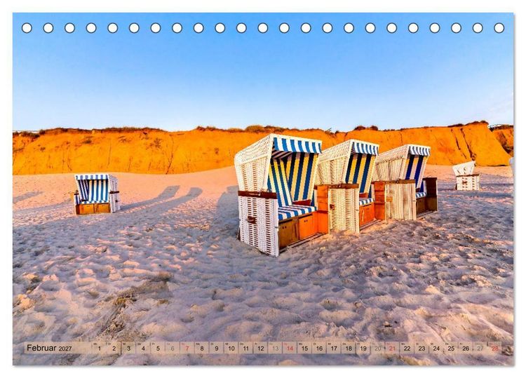 Produktbild: STRANDLUST Nordseeinsel Sylt (Tischkalender 2027 DIN A5 quer), CALVENDO Monatskalender