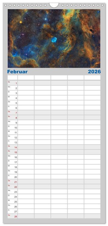 Produktbild: Familienplaner 2026 - Juwelen der Nacht mit 5 Spalten (Wandkalender, 21 x 45 cm) CALVENDO