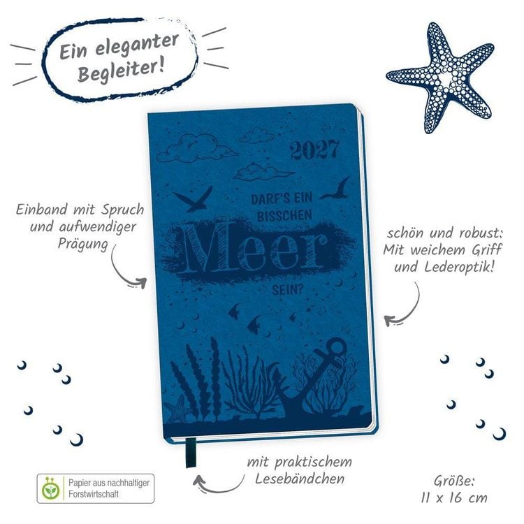 Produktbild: TR&Ouml;TSCH - Taschenkalender A6 Soft Touch Maritim 2027