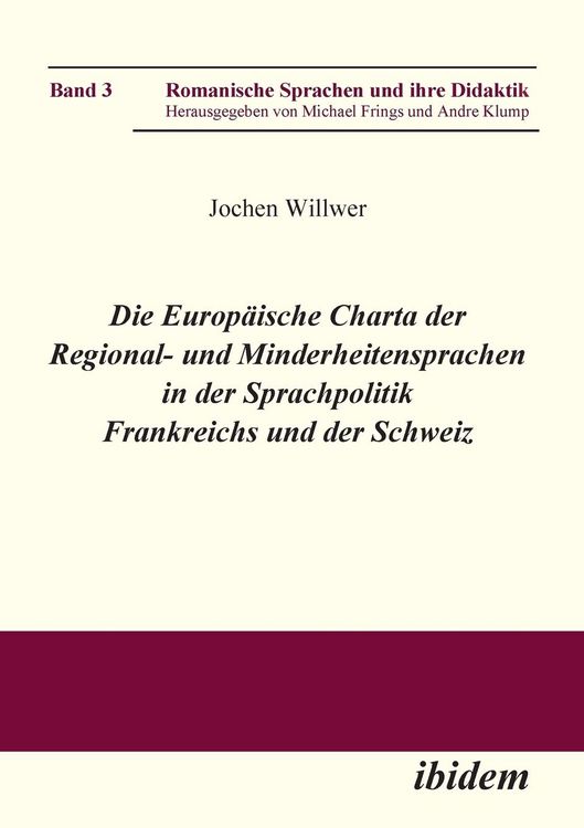 Produktbild: Willwer, J: Europ&auml;ische Charta der Regional- und Minderheite