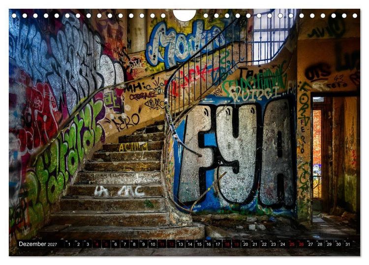 Produktbild: Lost Places Graffiti (Wandkalender 2027 DIN A4 quer), CALVENDO Monatskalender