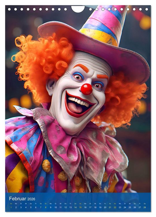 Produktbild: Ein Hauch von Magie - Schrille Clowns im Rampenlicht (Wandkalender 2026 DIN A4 hoch), CALVENDO Monatskalender