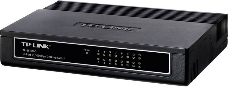 Produktbild: TP-LINK TL-SF1016D TL-SF1016D Netzwerk Switch 16 Port 100MBit/s