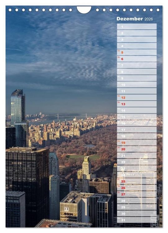 Produktbild: New York City Geburtstagskalender (Wandkalender 2026 DIN A4 hoch), CALVENDO Monatskalender
