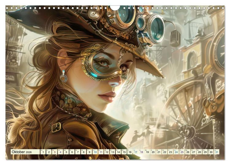 Produktbild: Steampunk - Bl&uuml;tezeit der Mechanik (Wandkalender 2026 DIN A3 quer), CALVENDO Monatskalender