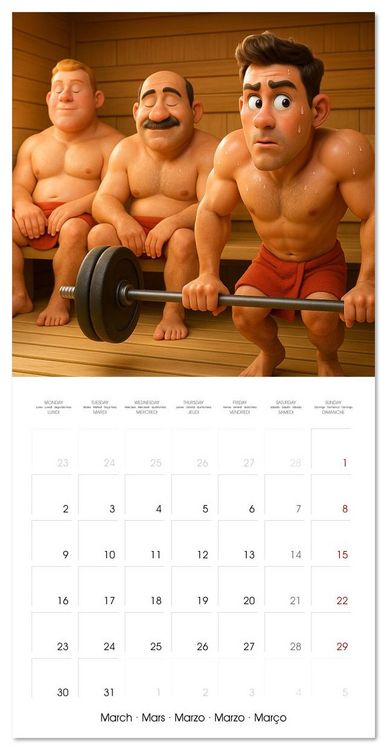 Produktbild: Bodybuilding with Family (Wall Calendar 2026 12 &times; 12 Inch) CALVENDO 12 Month Wall Calendar