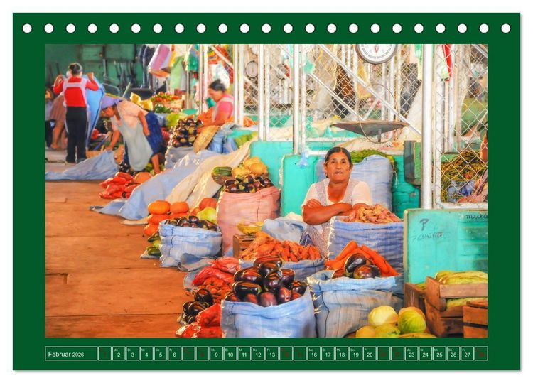 Produktbild: Bolivien - Marktimpressionen (Tischkalender 2026 DIN A5 quer), CALVENDO Monatskalender