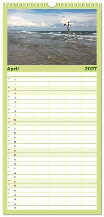 Produktbild: Familienplaner 2027 - Fan&oslash; - Himmel, Hav og mere mit 5 Spalten (Wandkalender, 21 x 45 cm) CALVENDO