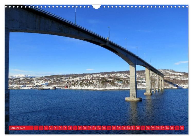 Produktbild: Hurtigruten - Unterwegs mit dem Postschiff (Wandkalender 2027 DIN A3 quer), CALVENDO Monatskalender