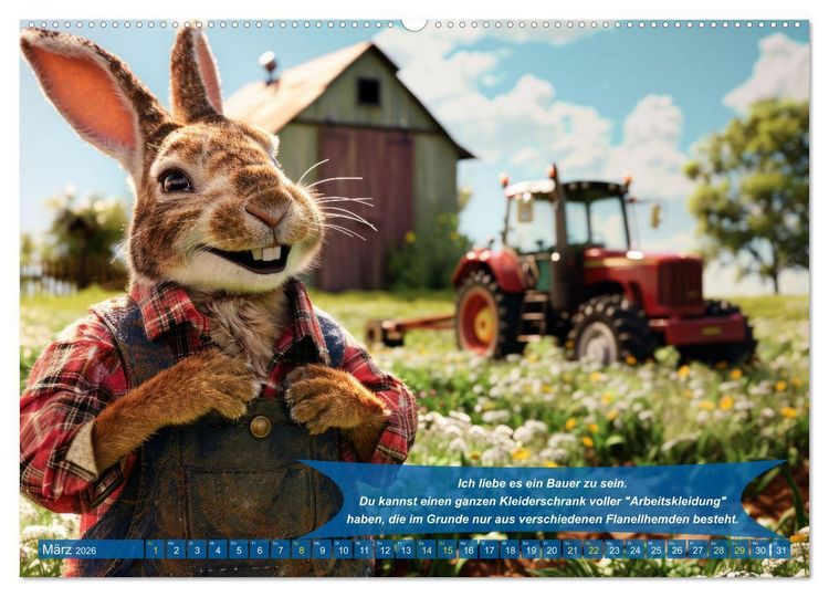 Produktbild: Der tierisch lustige Bauern-Kalender (Wandkalender 2026 DIN A2 quer), CALVENDO Monatskalender