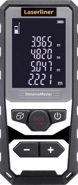 Produktbild: Laser-Entfernungsmesser DistanceMaster 080.982A Typ DistanceMaster Opt. - Lieferumfang 3 x 1,5V LR03 (AAA), Transportb