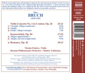 Produktbild: Violin Concerto No.1 / Konzertst&uuml;ck / Romance, 1 Audio-CD