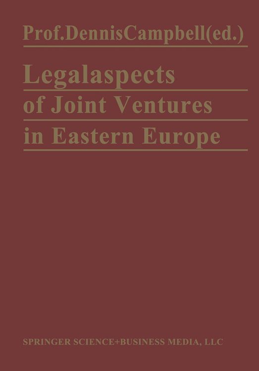 Produktbild: Legal Aspects of Joint Ventures in Eastern Europe