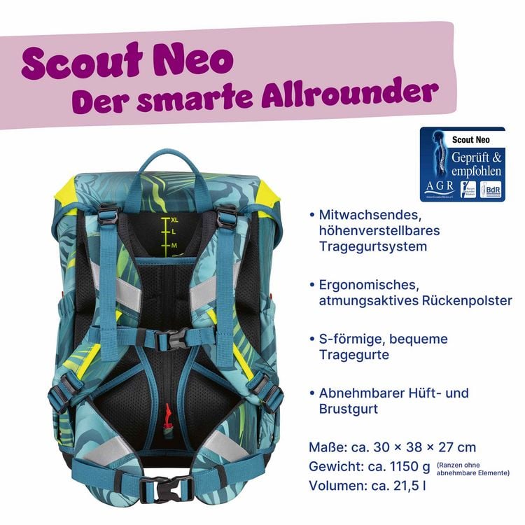 Produktbild: Scout Schulranzen Set Neo, Schulranzen Set, 4tlg, Action