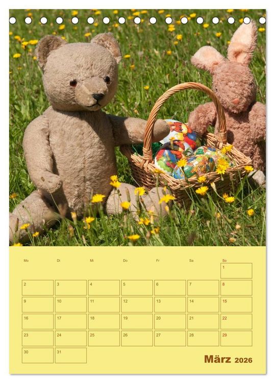 Produktbild: B&auml;renstarker Planer f&uuml;r das Jahr &ndash; Teddys (Tischkalender 2026 DIN A5 hoch), CALVENDO Monatskalender