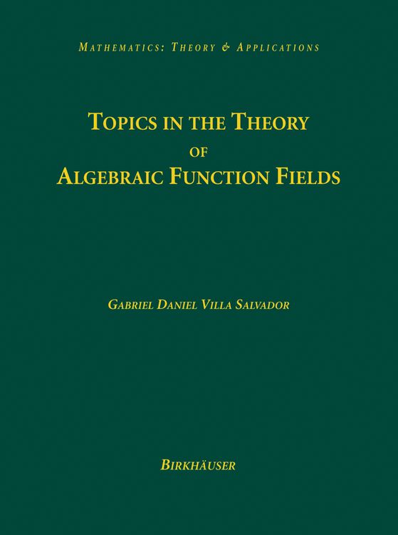 Produktbild: Topics in the Theory of Algebraic Function Fields