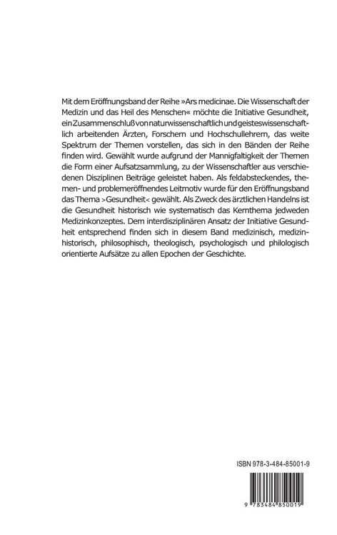 Produktbild: Gesundheit im Spiegel der Disziplinen, Epochen, Kulturen