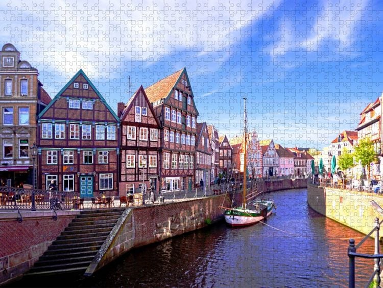Produktbild: CALVENDO Puzzle Altstadt in Stade | 1000 Teile Lege-Gr&ouml;&szlig;e 64x48cm Foto-Puzzle f&uuml;r gl&uuml;ckliche Stunden