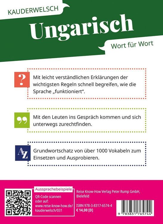 Produktbild: Reise Know-How Ungarisch - Wort f&uuml;r Wort