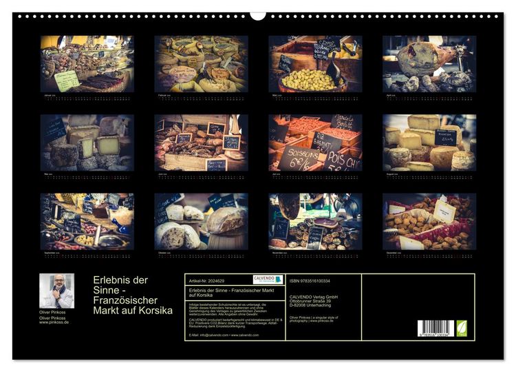 Produktbild: Erlebnis der Sinne - Franz&ouml;sischer Markt auf Korsika (Wandkalender 2026 DIN A2 quer), CALVENDO Monatskalender