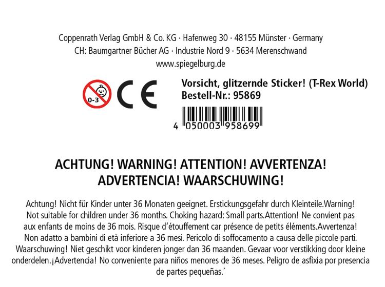 Produktbild: Vorsicht, glitzernde Sticker! (T-Rex World)