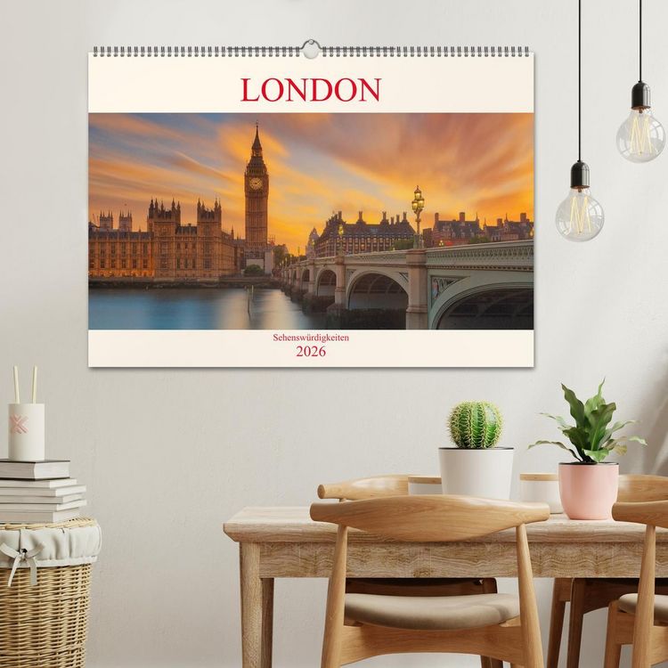 Produktbild: London Sehensw&uuml;rdigkeiten (Wandkalender 2026 DIN A2 quer), CALVENDO Monatskalender
