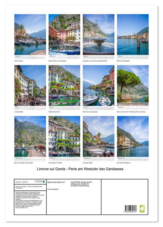 Produktbild: Limone sul Garda - Perle am Westufer des Gardasees (Wandkalender 2026 DIN A2 hoch), CALVENDO Monatskalender